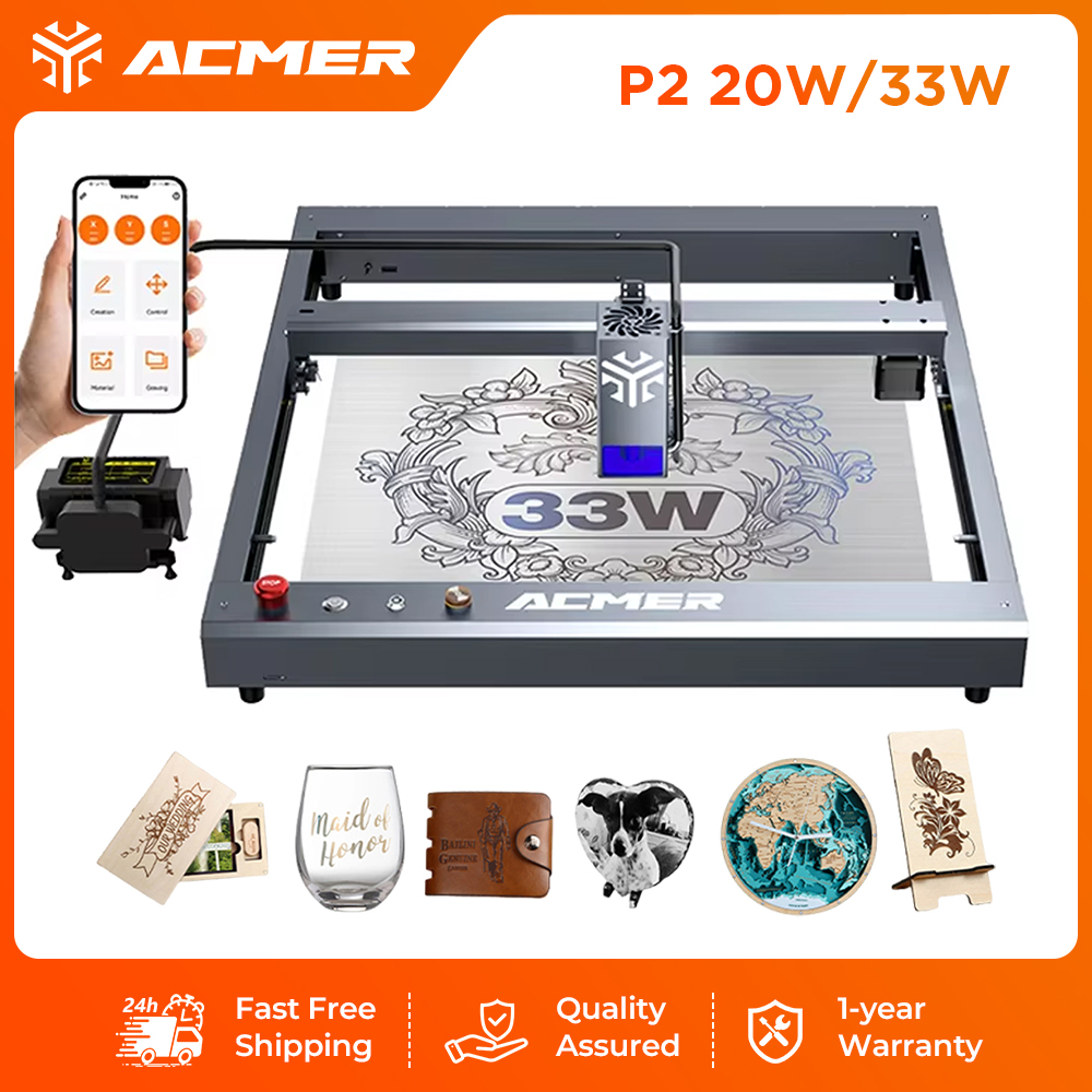 Industrial Laser Engraver - ACMER P2 33W Laser-Gravier- und Schneidemaschine