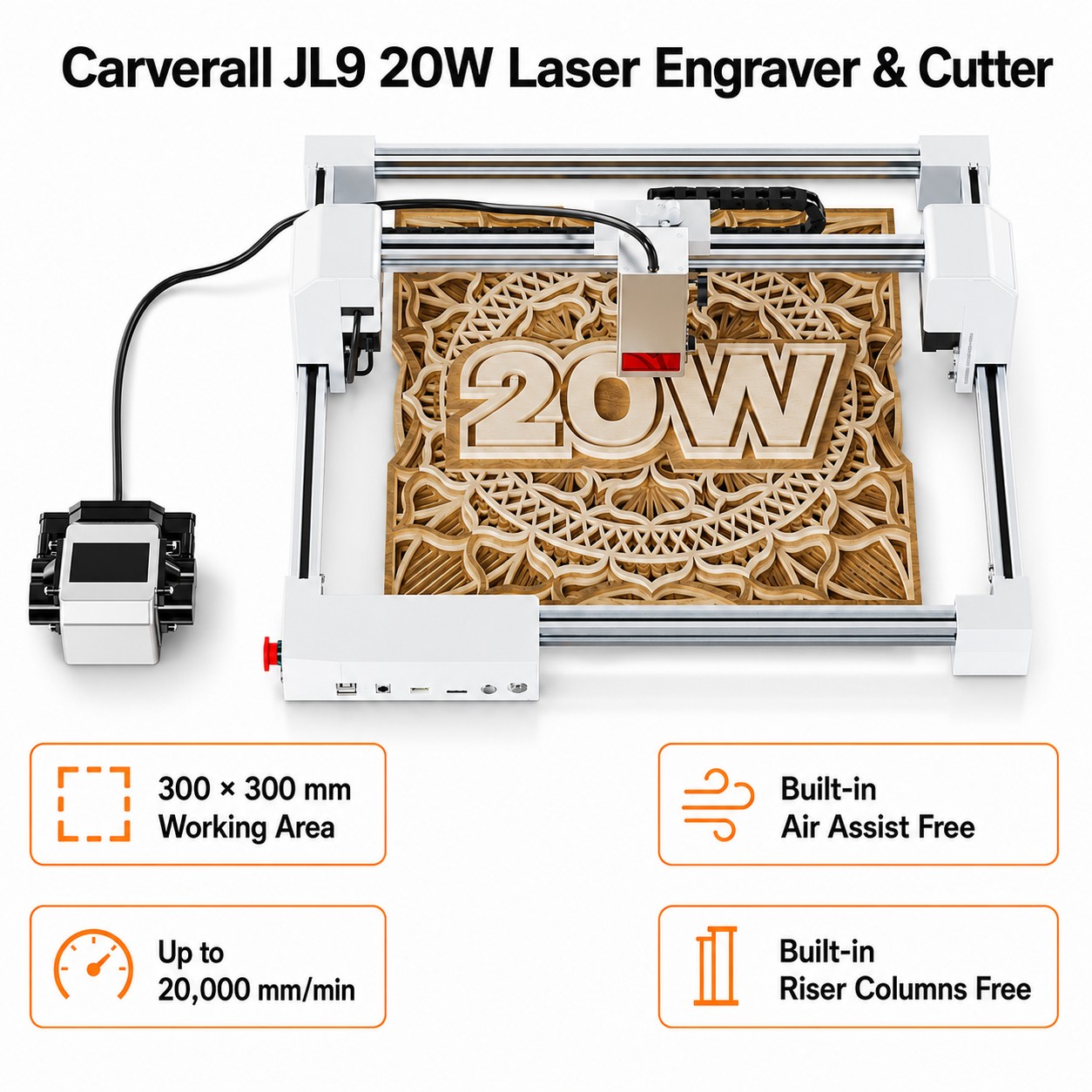 Carverall JL9 20W Laser-Gravie – Industrial Laser Engraver Bewertung und Preis